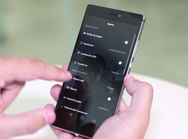 Huawei P8 menu mejorar selfie