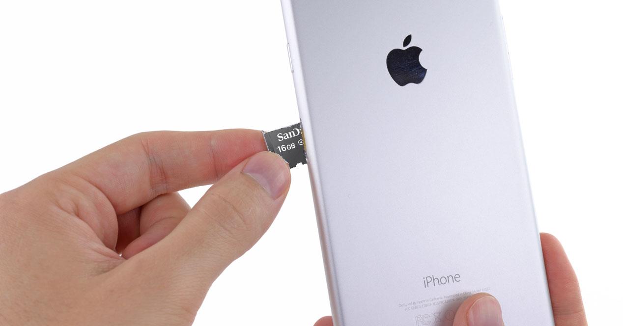 Montaje del iPhone 6 con ranura microSD