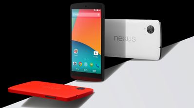 Nexus 5 en blanco, negro y rojo