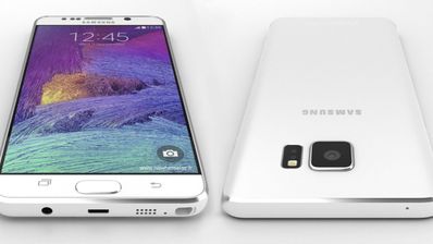Samsung Galaxy Note 5 concepto en blanco