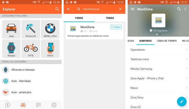 TapaTalk para Android.
