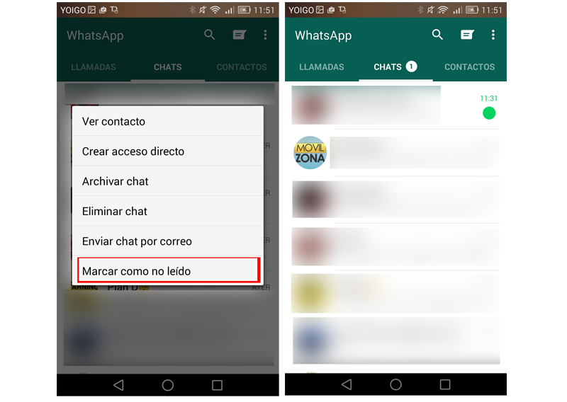 Nueva función para marcar chats no leídos en WhatsApp