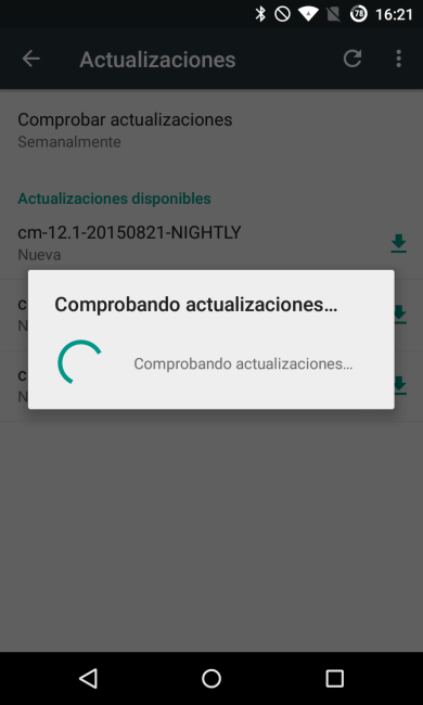Android - Actualizar CyanogenMod, buscando actualizaciones