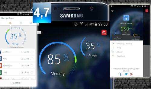 Pantallas de Avira Optimizer para Android