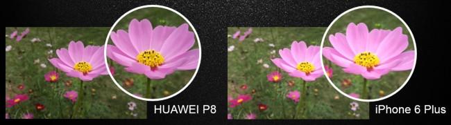 Definición de fotografía de Huawei P8 vs iPhone 6 Plus