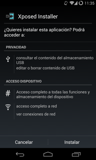 Instalar Xposed Installer en Android
