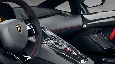 Diseño interior del Lamborghini Aventador