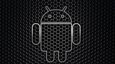 Logotipo Android en fondo negro