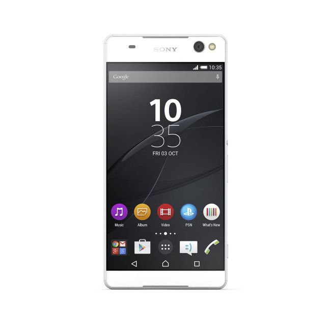 Sony Xperia C5 Ultra frontal en color blanco