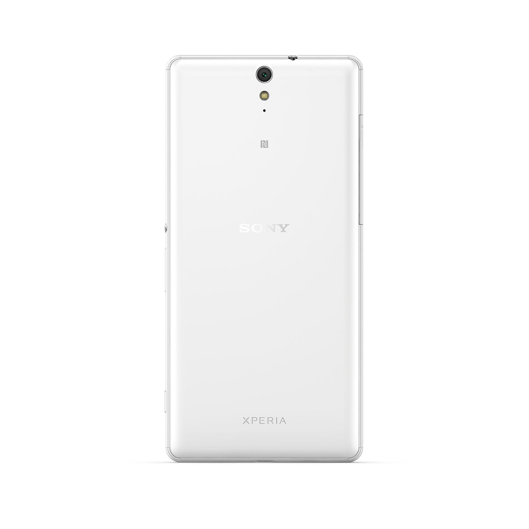 Sony Xperia C5 Ultra trasera en color blanco
