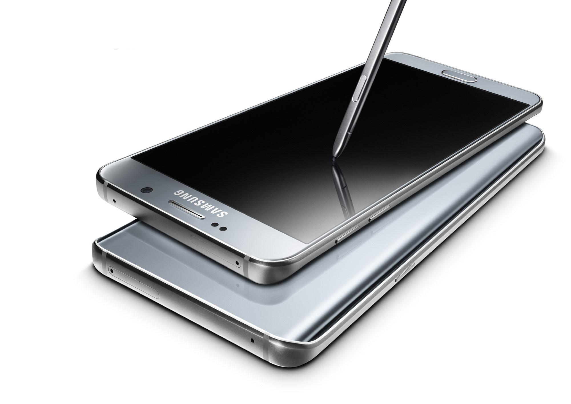 Samsung Galaxy Note 5 vista de la parte trasera en color gris