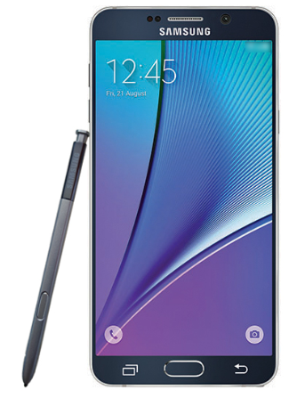 Imagen frontal del Samsung Galaxy Note 5