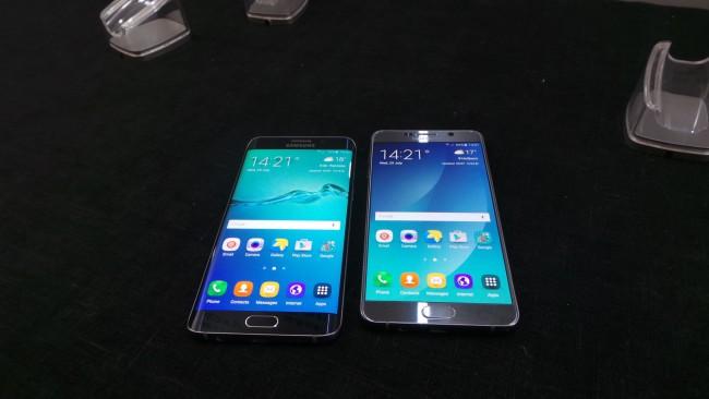Samsung Galaxy Note 5 y S6 Edge Plus frontal