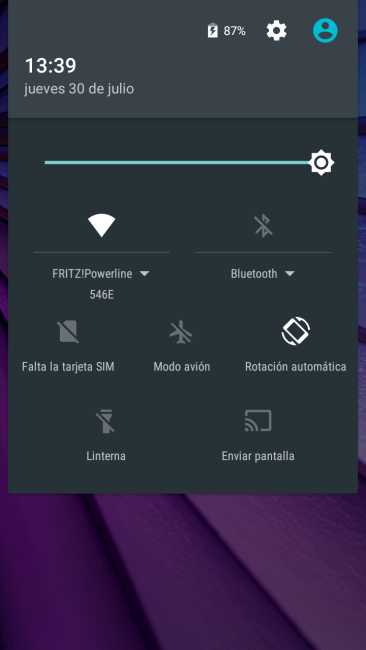 Accesos rápidos del Motorola Moto G 3ª Generación