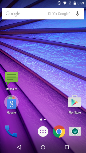 Escritorio del Motorola Moto G 3ª Generación
