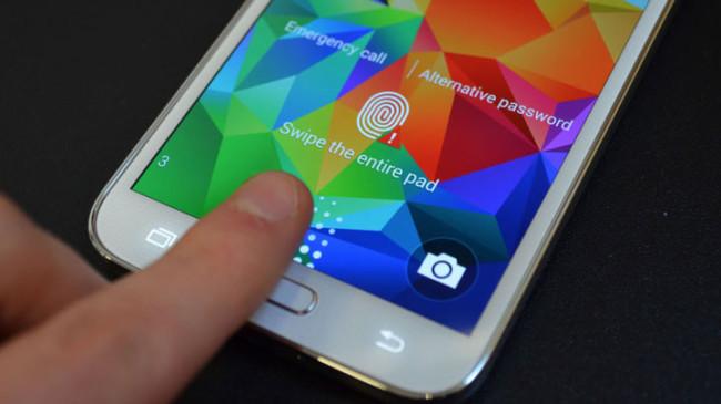 Sensor de huellas dactilares de un Samsung Galaxy