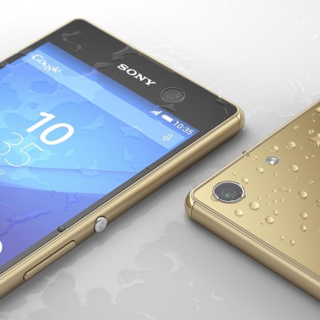 Sony Xperia M5 dorado mojado