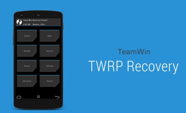 Interfaz del recovery TWRP