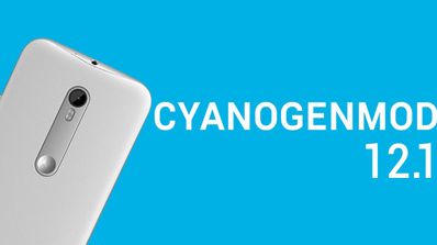 CyanogenMod 12.1 logo con Motorola Moto G 2015 trasera