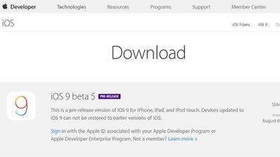 Beta 5 de iOS 9