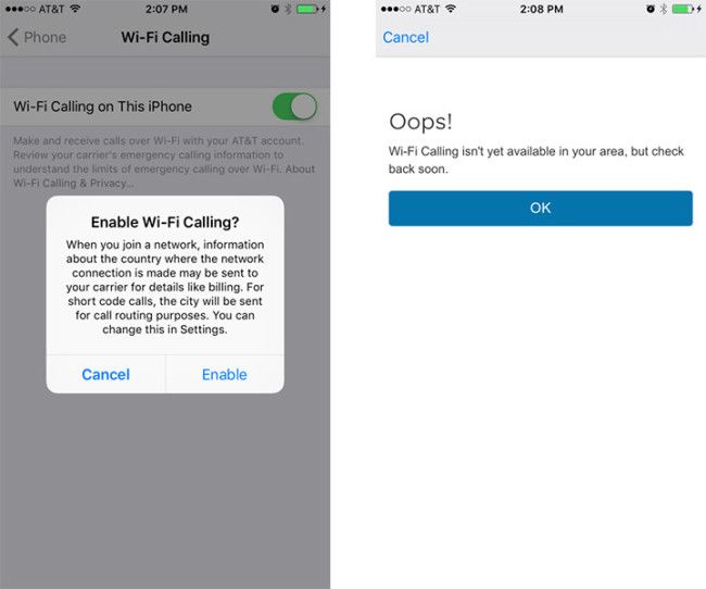Llamadas WiFi en iOS 9