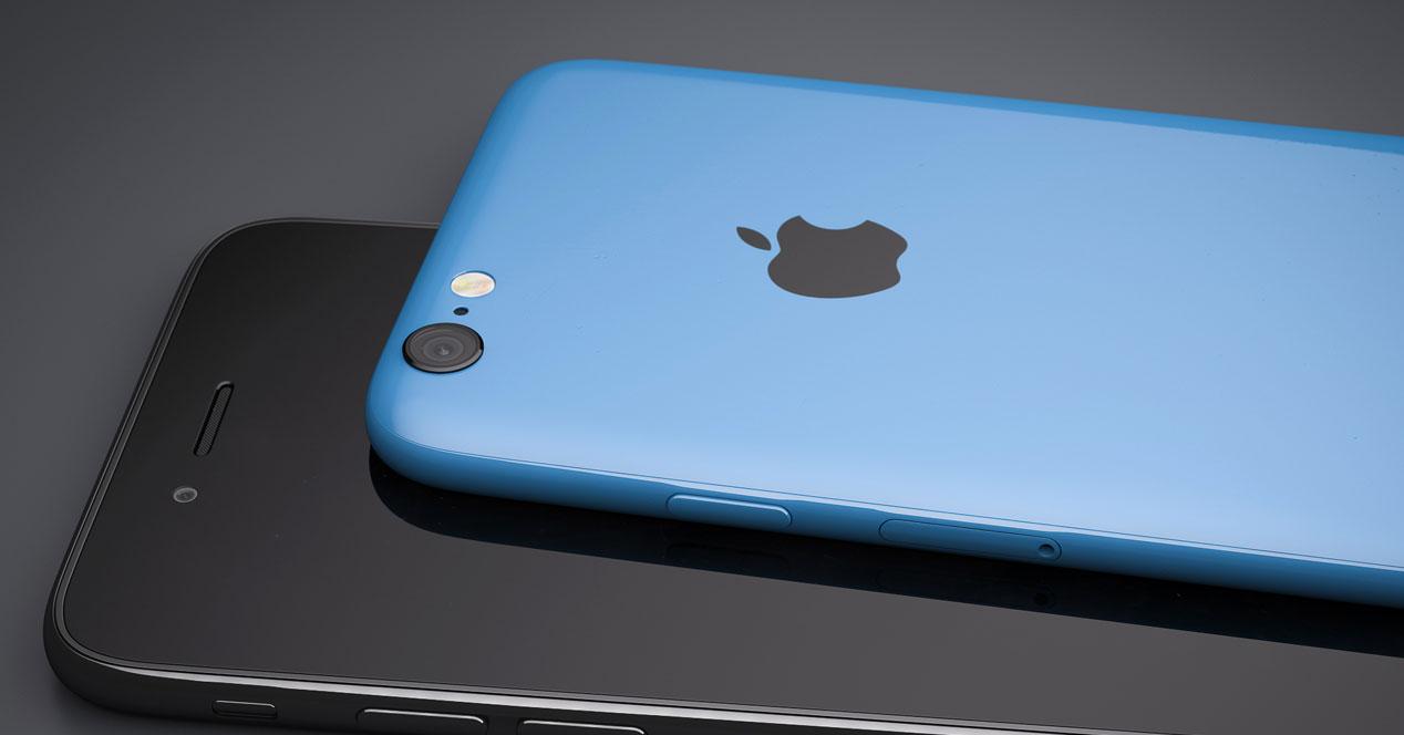 concepto iPhone 6c azul