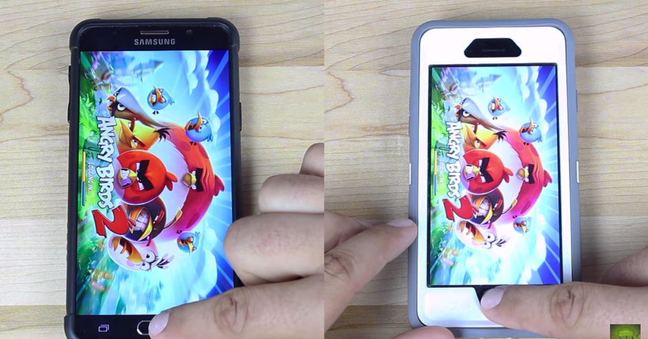 Galaxy Note 5 frente a iPhone 6 ejecutando Angry Birds 2