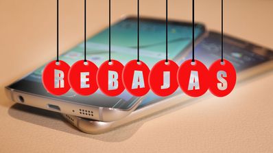 Samsung Galaxy S6 y Galaxy S6 edge con cartel de rebajas