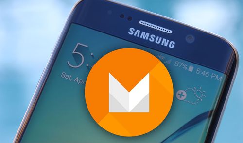 Samsung Galaxy S6 edge con logo Android M