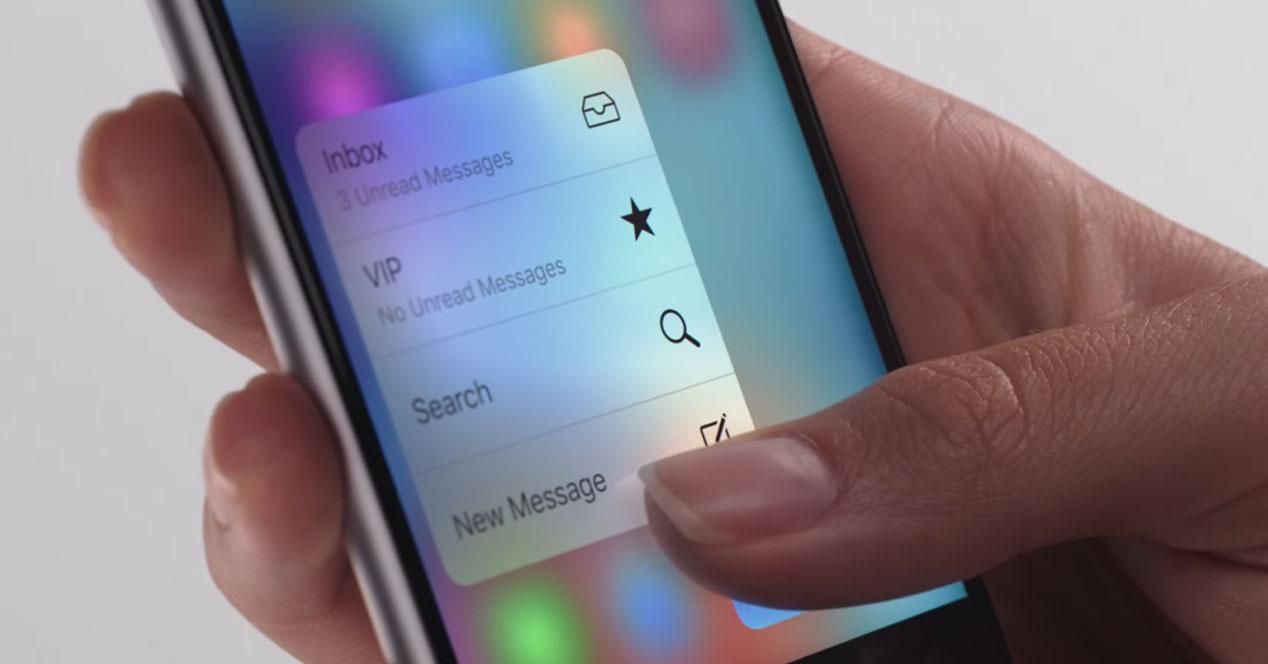 3D Touch pantalla iPhone 6s