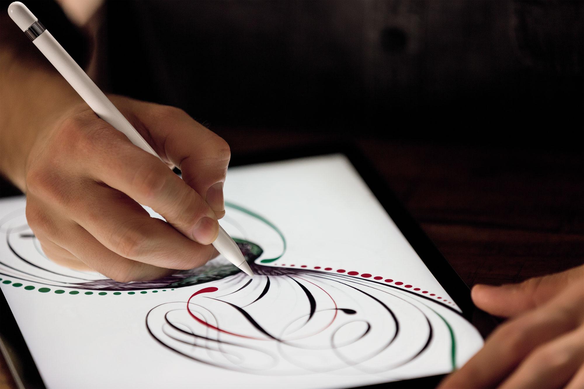 Apple iPad Pro y Pencil pintando