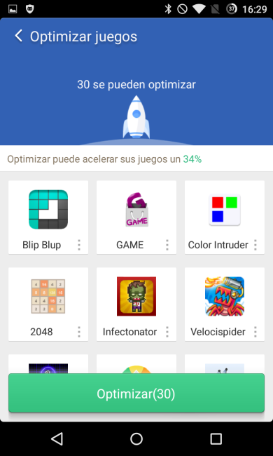 Clean Master - Optimizar juegos