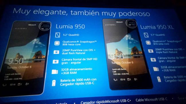 Caracteristicas del Microsoft Lumia 950