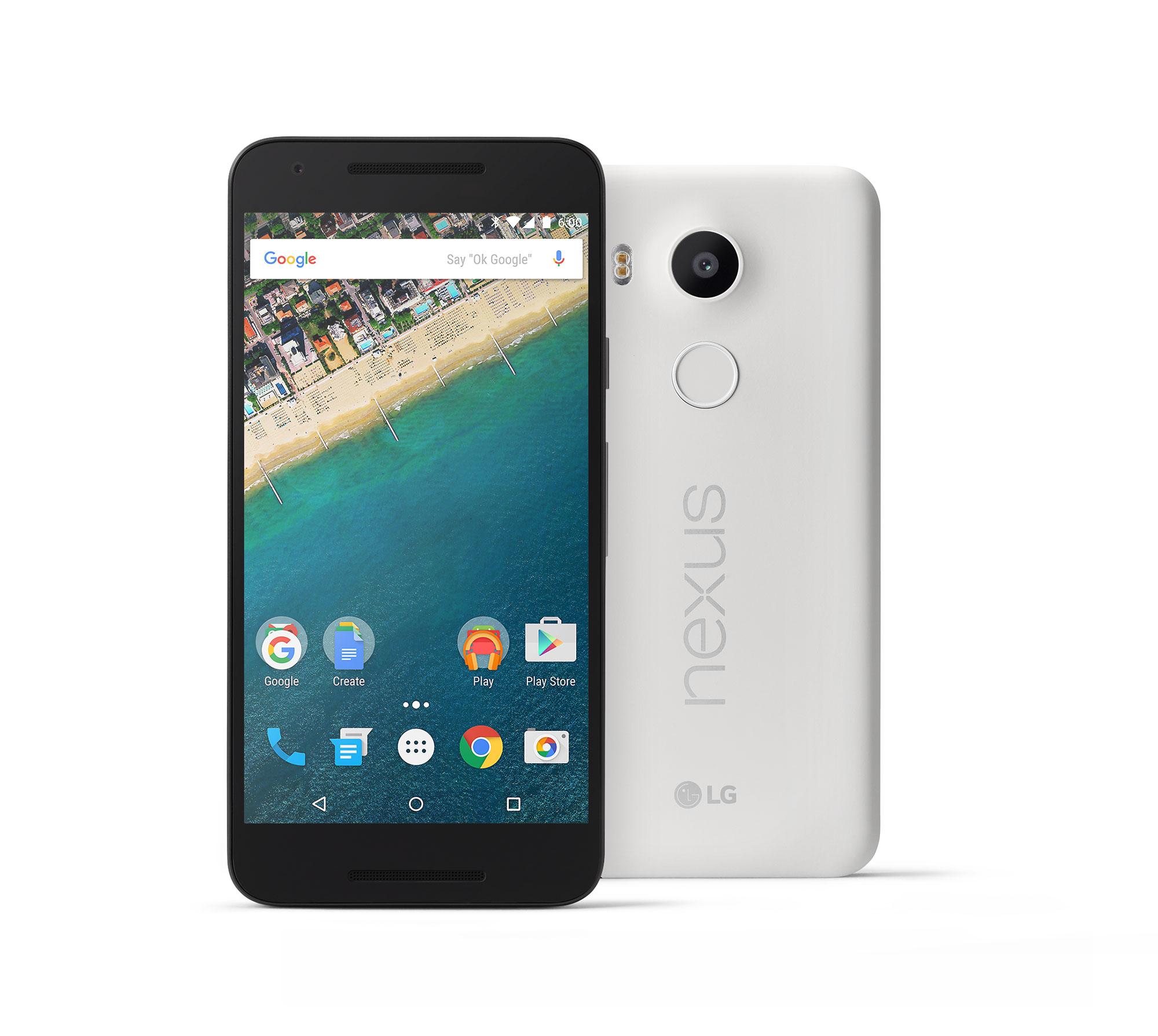 Nexus 5X en color negro y blanco