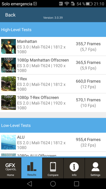 Resultado en AnTuTu del Huawei Mate S