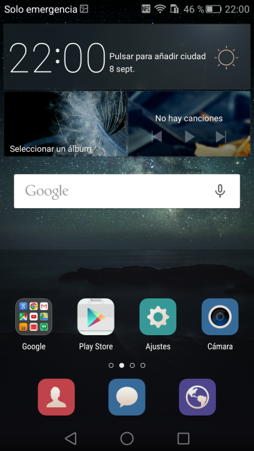 Escritorio del Huawei Mate S