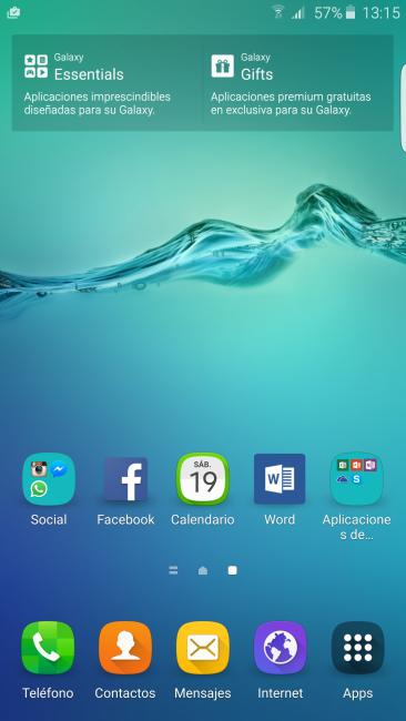 Escritorio del Samsung Galaxy S6 Edge Plus