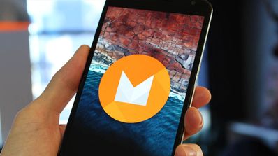 Android 6.0 Marshmallow logo en movil