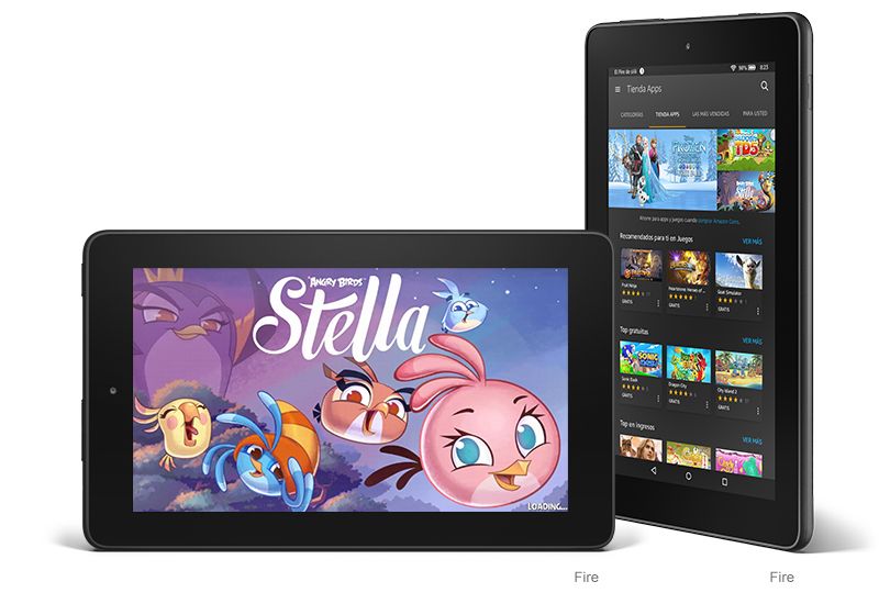 Kindle Fire vertical y horizontal