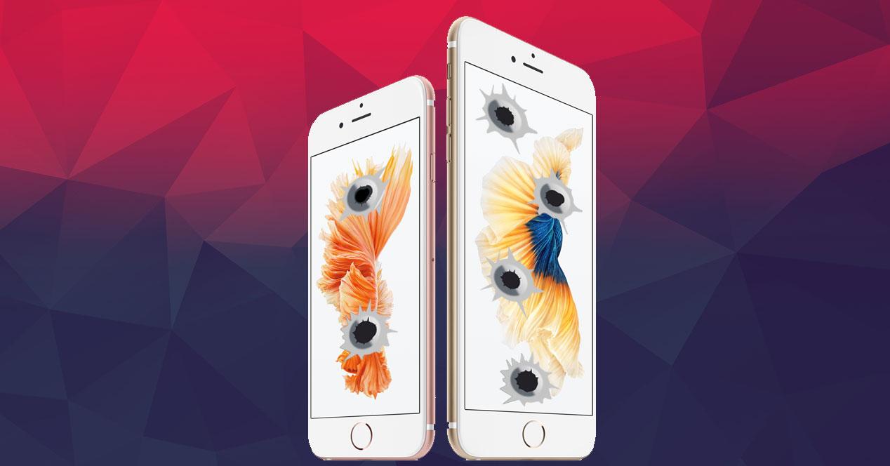 iPhone 6s y iPhone 6s Plus con agujeros de bala