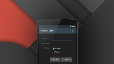 Material Design tema oscuro Android 6.0