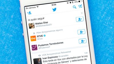 Twitter para iOS.
