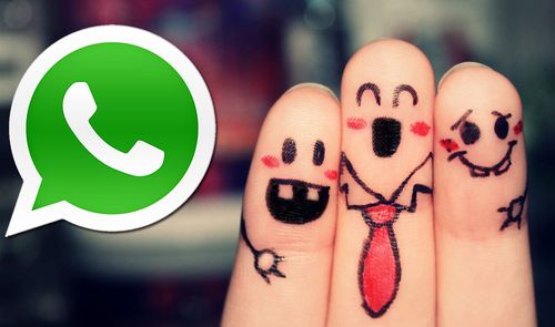 WhatsApp dedos pintados