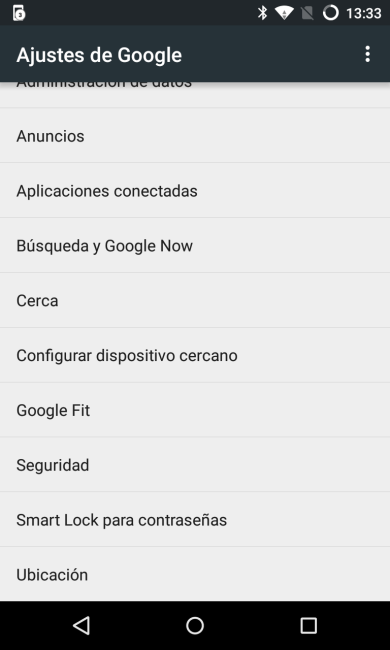 Ajustes de Google Android 6.0 - SmartLock