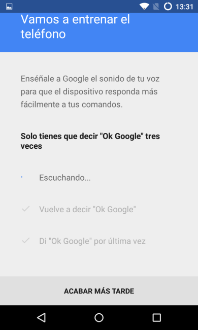 Configurar Ok Google en Android