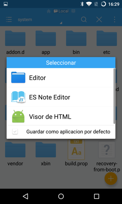 ES Explorador - Abrir con