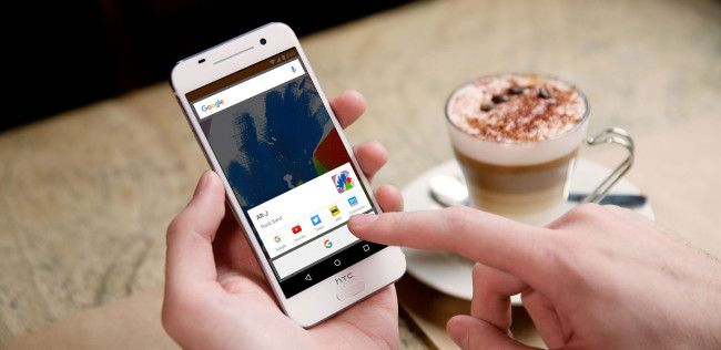 HTC ONE A9 con opciones de menú