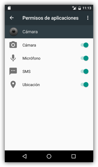 Lista de permisos de Android 6.0