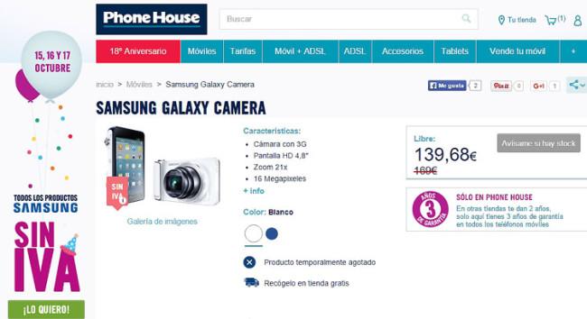 Samsung Galaxy Camera en Phone House