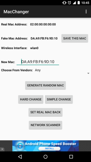 Wifi Mac Address Changer